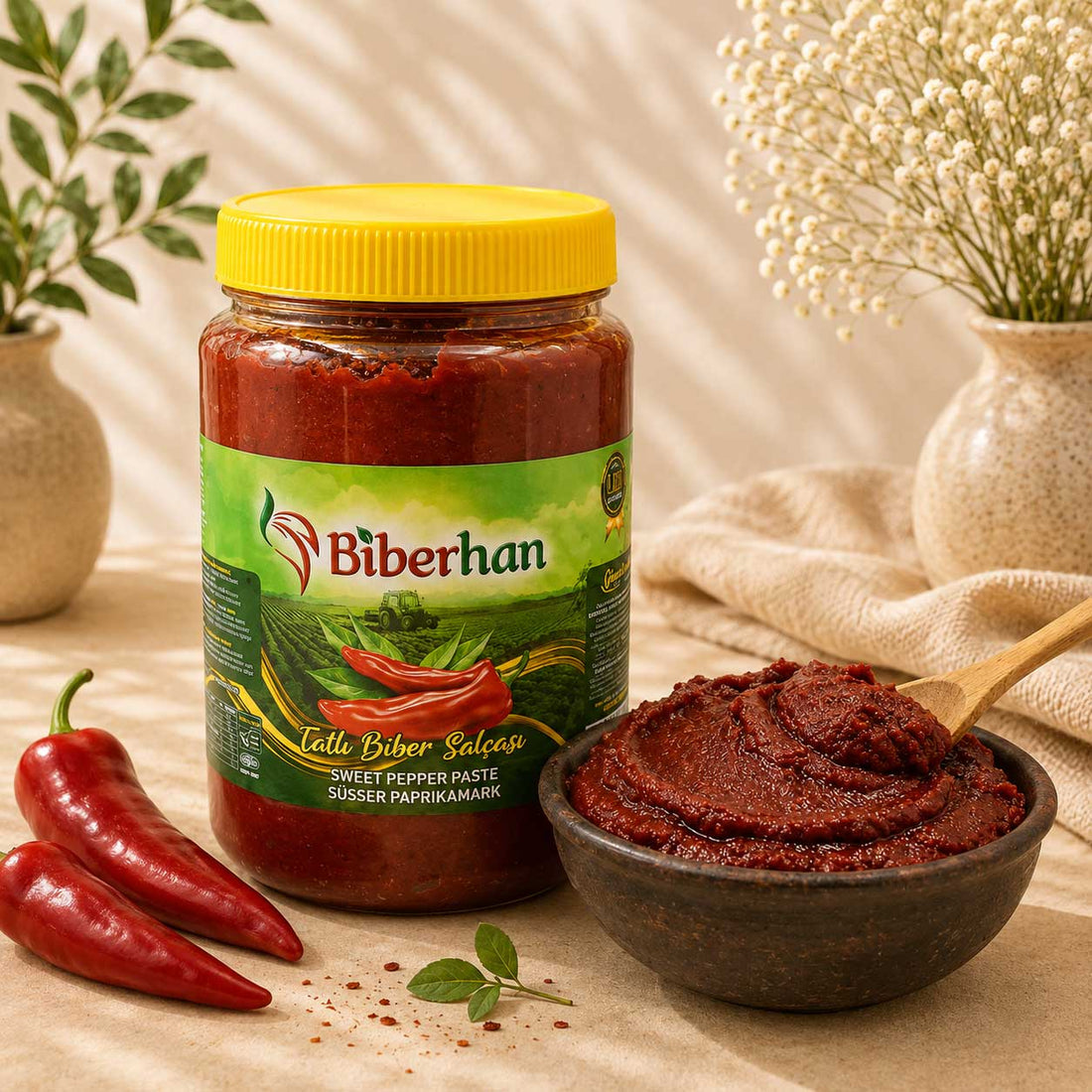 Gaziantep Tatlı Biber Salçası (Güneşte Kurutulmuş) 1 kg