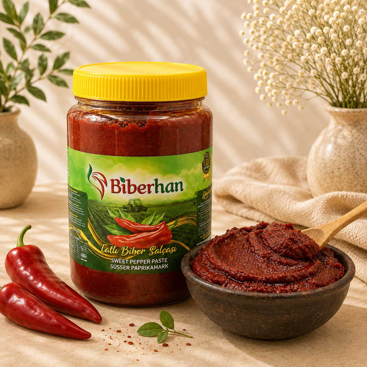 Gaziantep Tatlı Biber Salçası (Güneşte Kurutulmuş) 1 kg