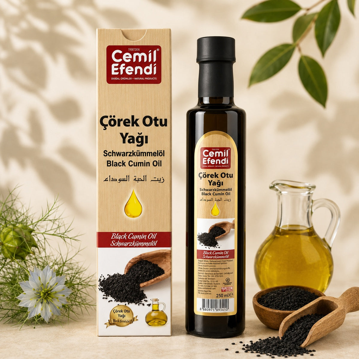 Saf çörek otu yağı, soğuk preslenmiş, 250 ml