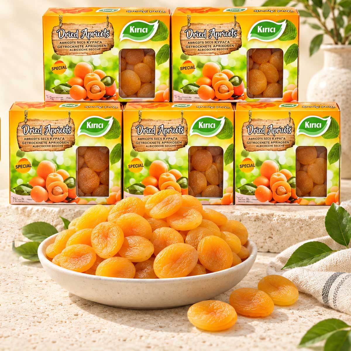 5'li Malatya sarı kayısı kurusu  5 x 1 Kg.