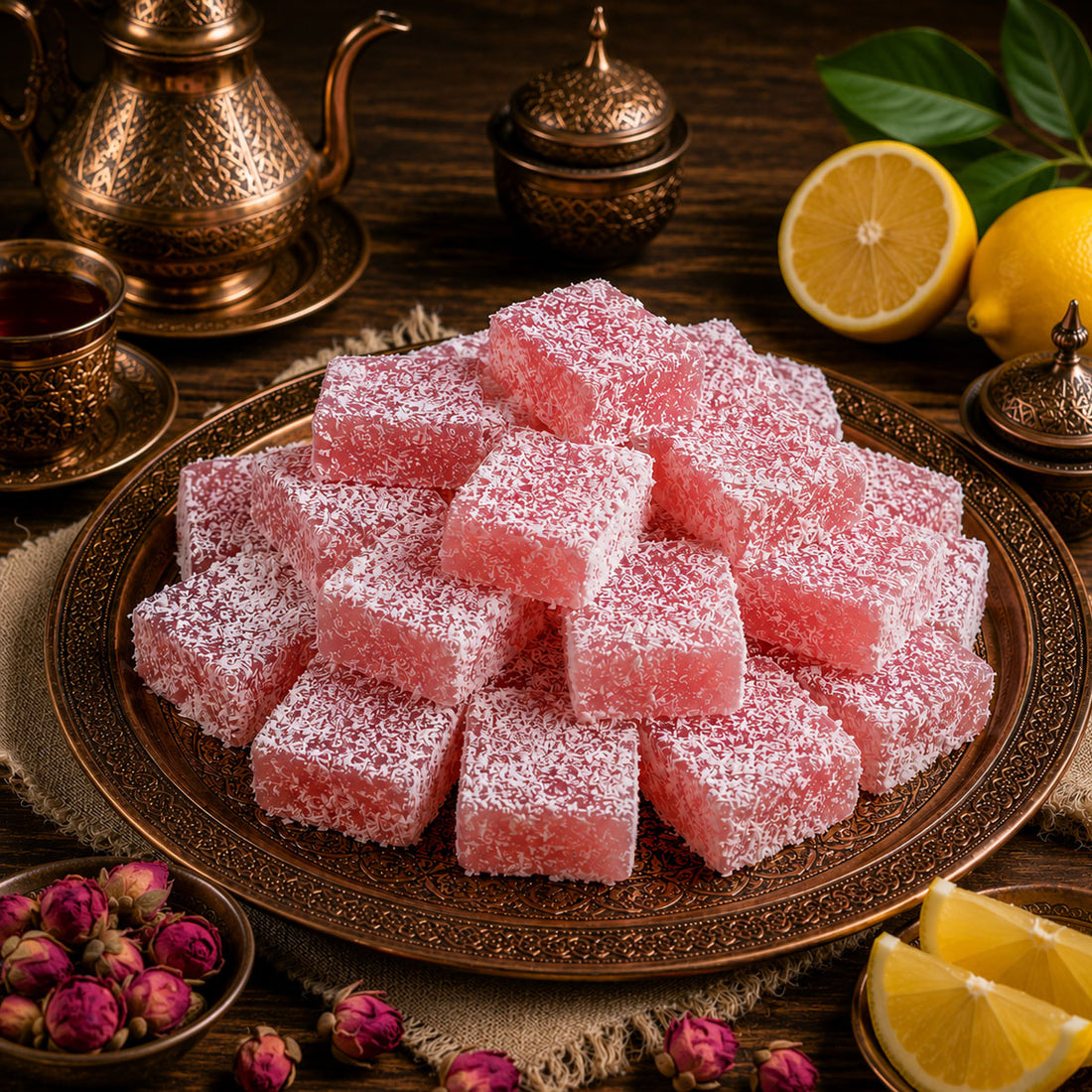 Lokum Gül Limon Aromalı 350 gr.