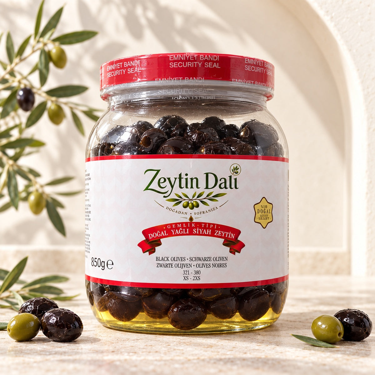 Zeytin Dalı Zeytin (Kırmızı Kapak) 850 gr.
